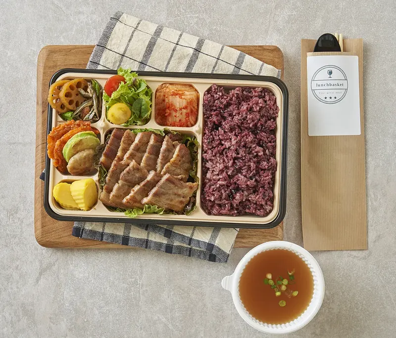빅싱글 삼겹살구이 도시락