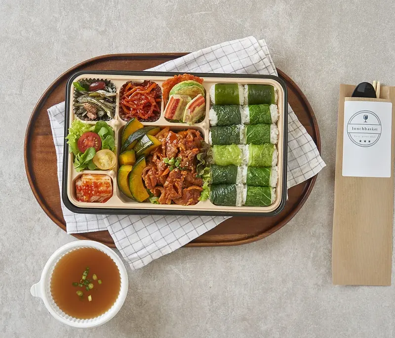 야채쌈밥 & 제육볶음 도시락