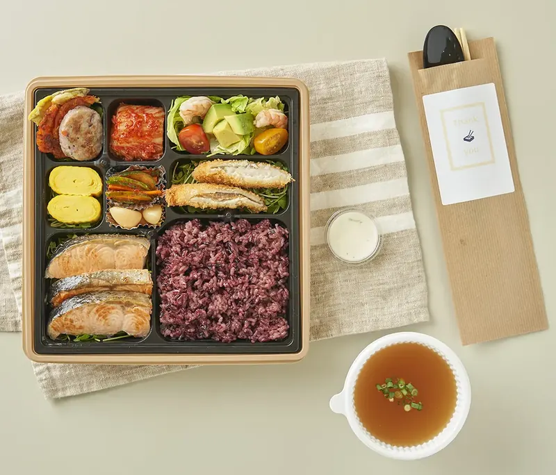 정찬 연어스테이크 도시락