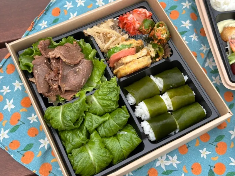 런치바스켓 단체도시락 실제 사진