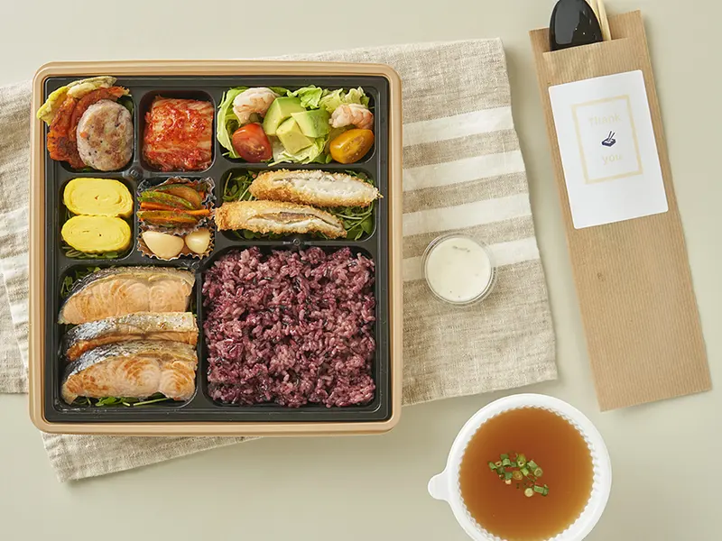 런치바스켓 단체도시락 실제 사진