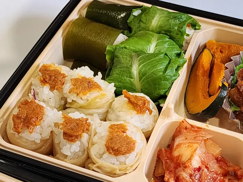 런치바스켓 단체도시락 실제 사진