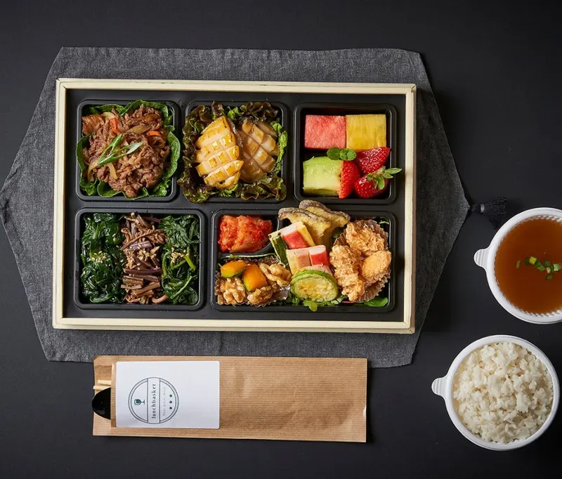 런치바스켓 단체도시락 실제 사진