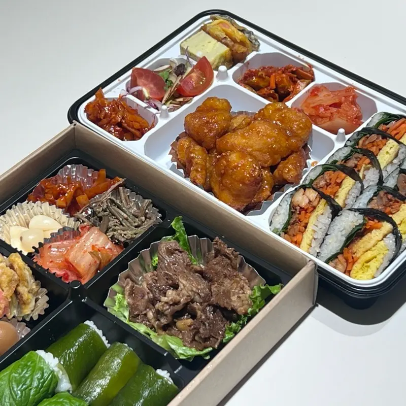 런치바스켓 단체도시락 실제 사진