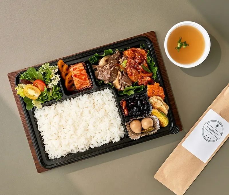 런치바스켓 단체도시락 실제 사진