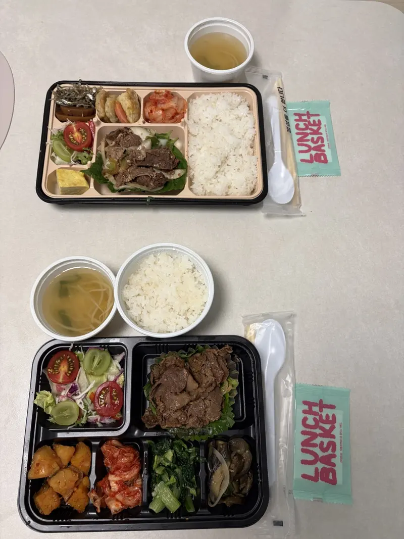 런치바스켓 단체도시락 실제 사진