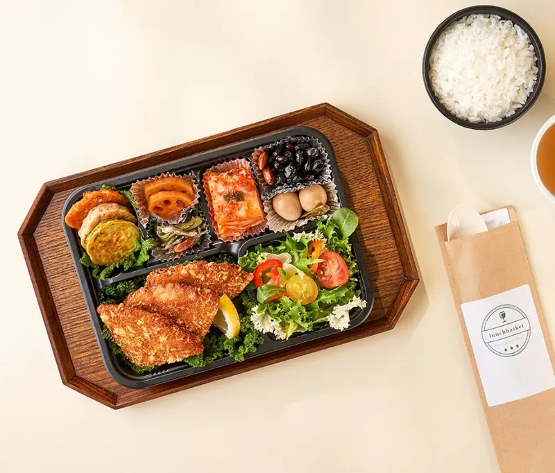 런치바스켓 단체도시락 실제 사진