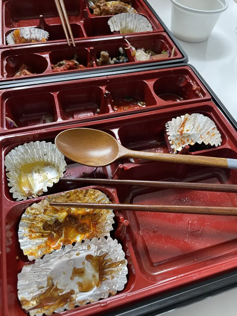 런치바스켓 단체도시락 실제 사진