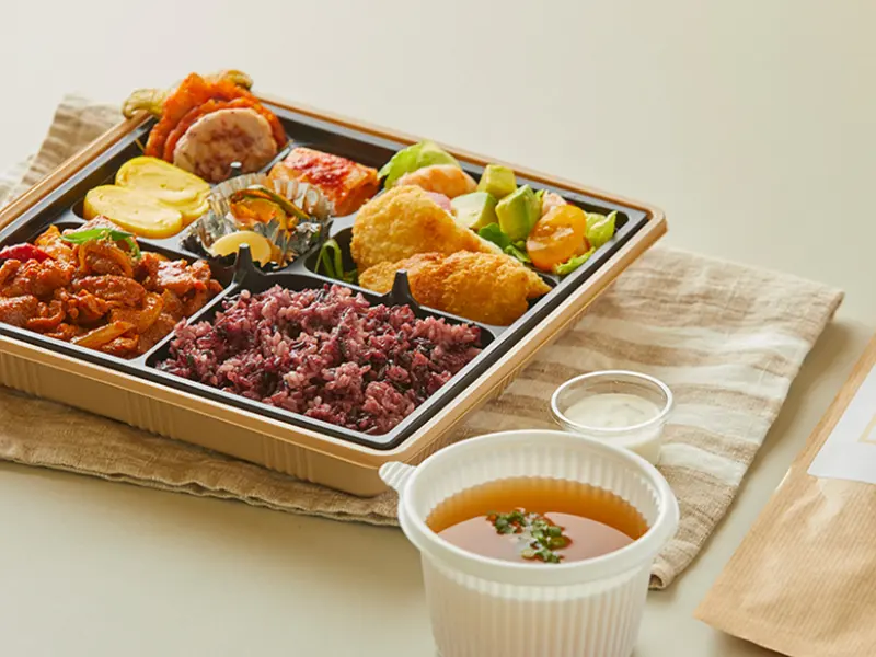 런치바스켓 단체도시락 실제 사진