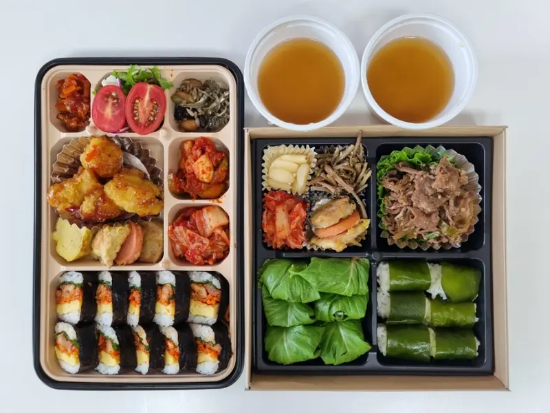 런치바스켓 단체도시락 실제 사진