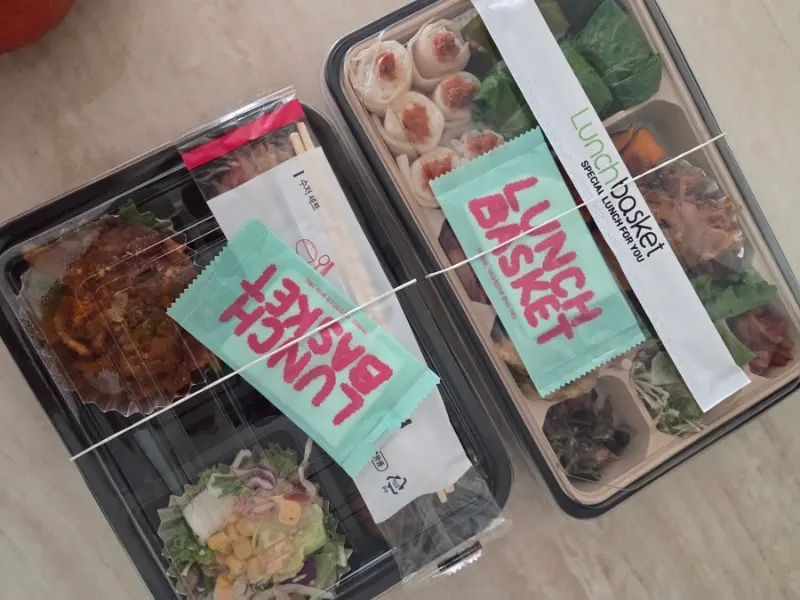 런치바스켓 단체도시락 실제 사진