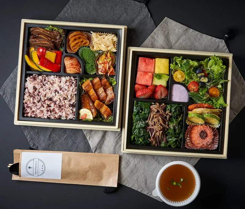 런치바스켓 단체도시락 실제 사진