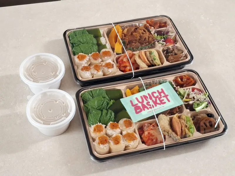 런치바스켓 단체도시락 실제 사진