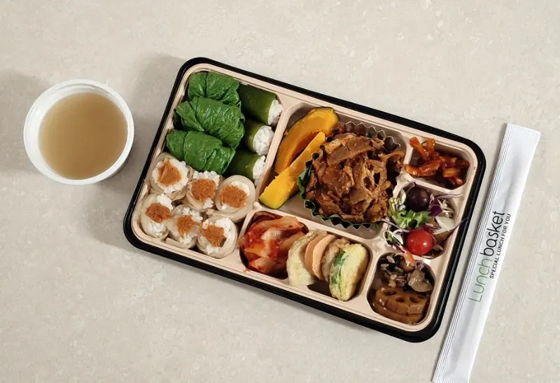 런치바스켓 단체도시락 실제 사진