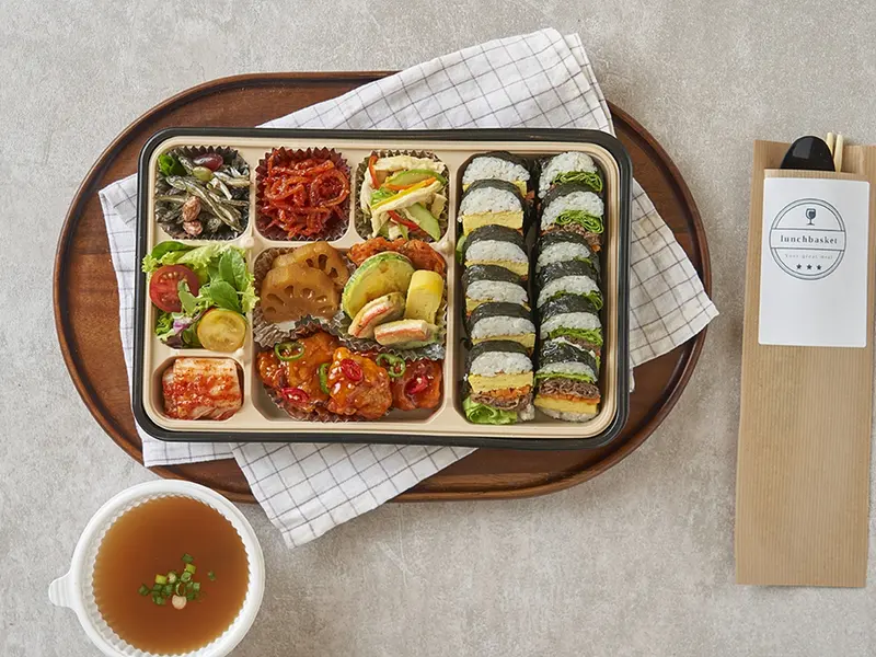 런치바스켓 단체도시락 실제 사진
