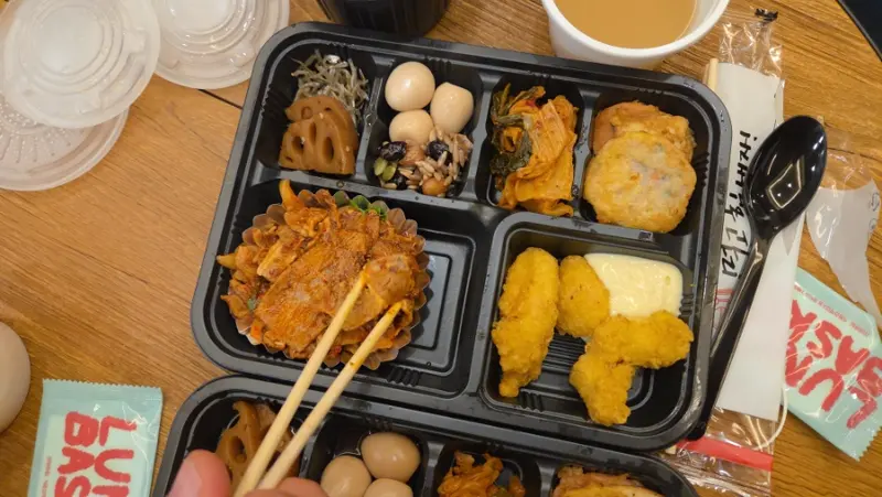 런치바스켓 단체도시락 실제 사진