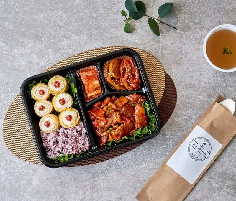 런치바스켓 단체도시락 실제 사진