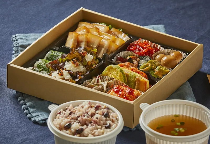 런치바스켓 단체도시락 실제 사진
