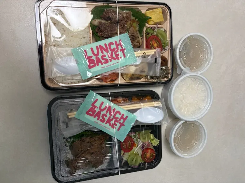 런치바스켓 단체도시락 실제 사진