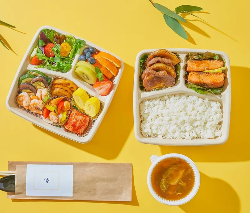 런치바스켓 단체도시락 실제 사진