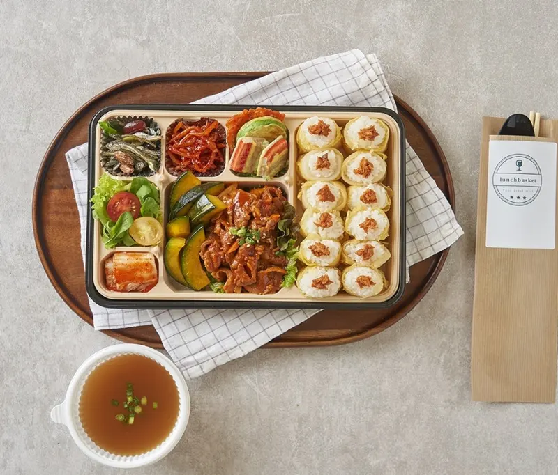 런치바스켓 단체도시락 실제 사진