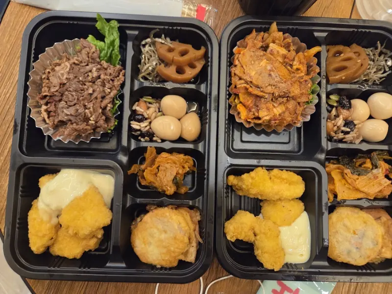런치바스켓 단체도시락 실제 사진