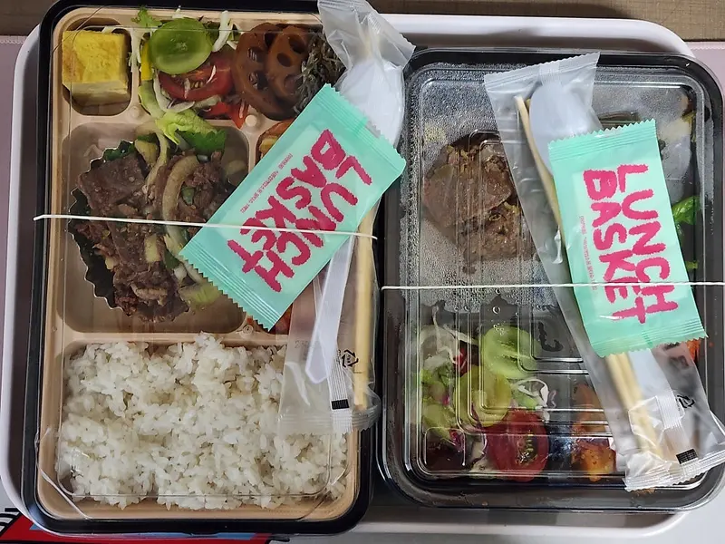 런치바스켓 단체도시락 실제 사진