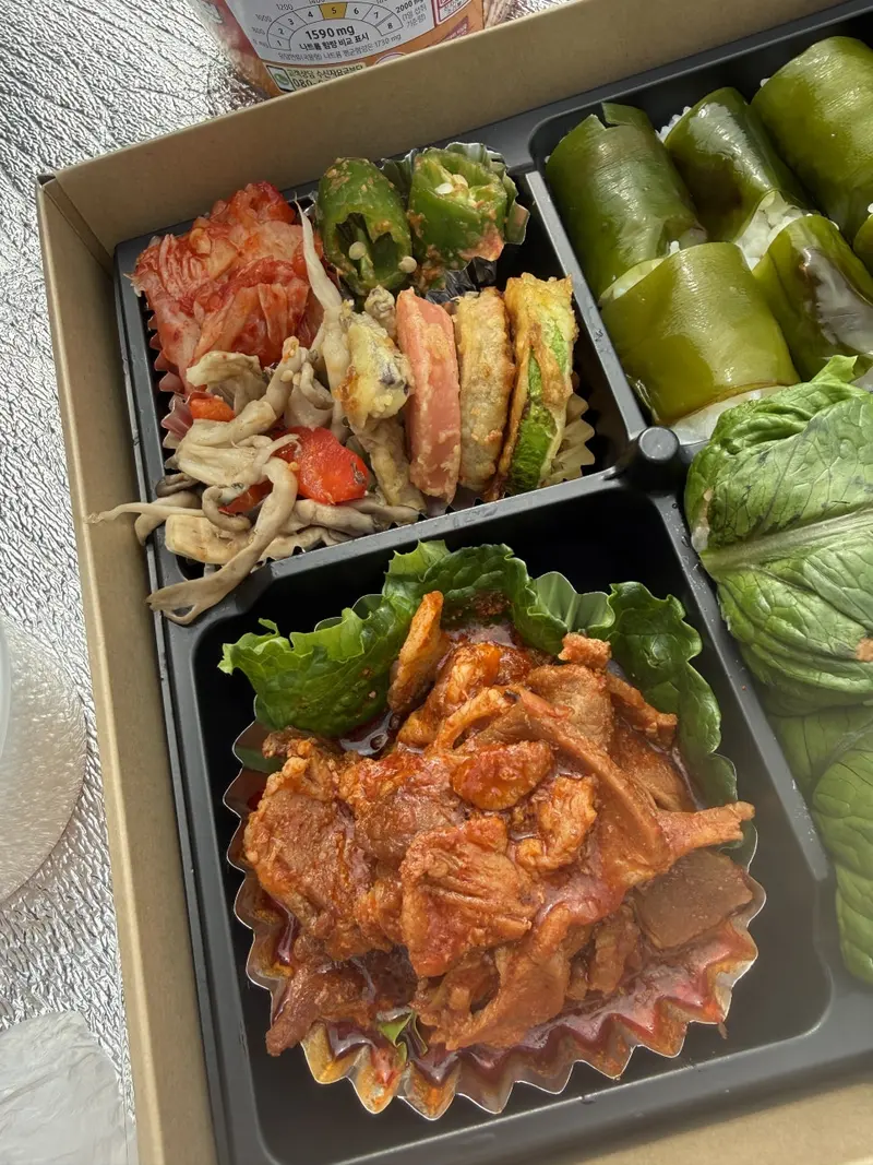 런치바스켓 단체도시락 실제 사진