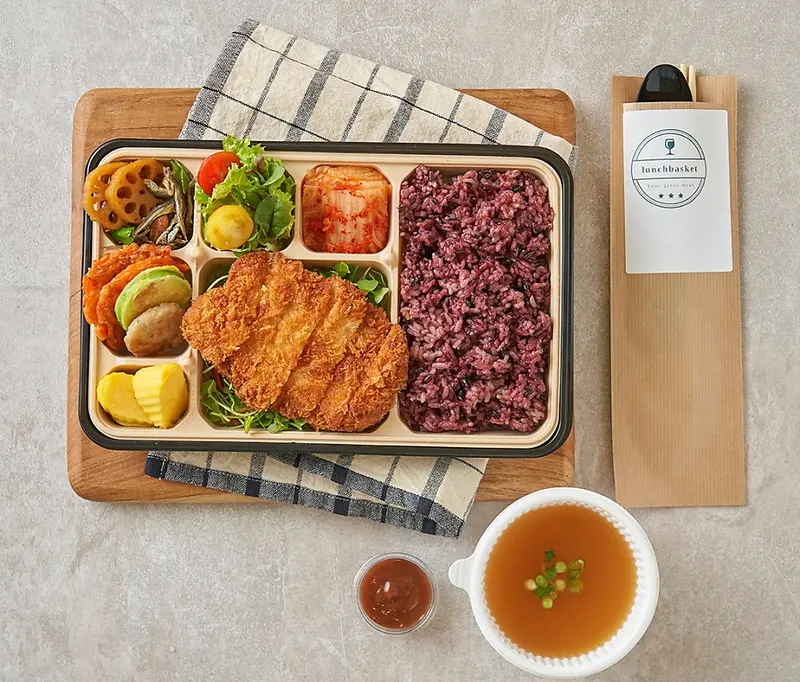 런치바스켓 단체도시락 실제 사진