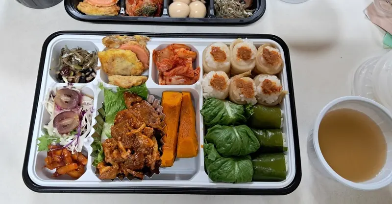 런치바스켓 단체도시락 실제 사진