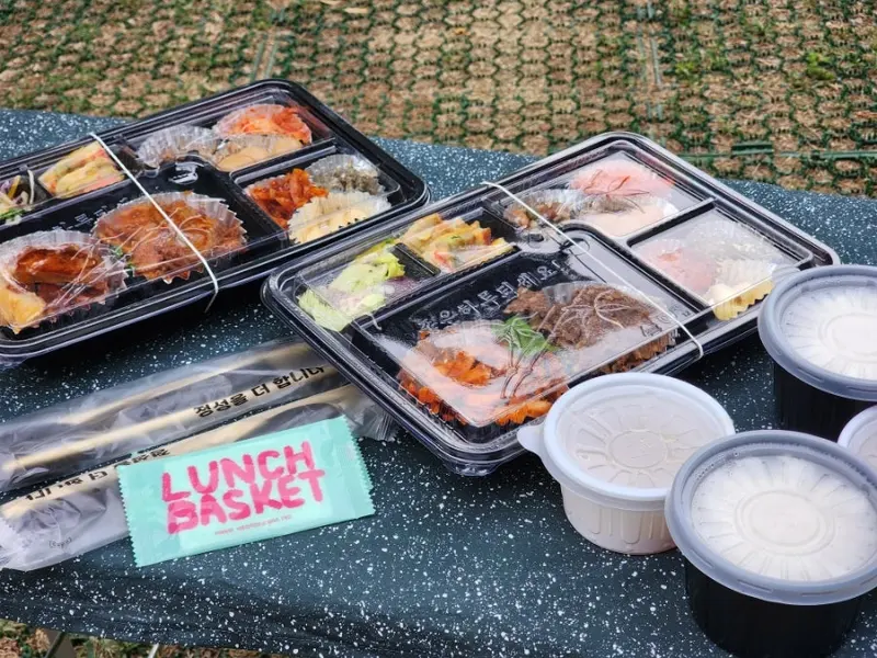 런치바스켓 단체도시락 실제 사진