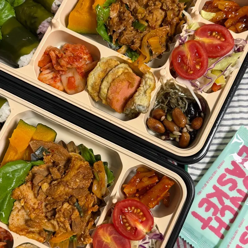 런치바스켓 단체도시락 실제 사진