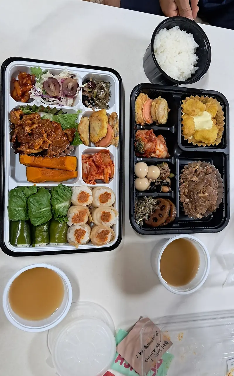 런치바스켓 단체도시락 실제 사진