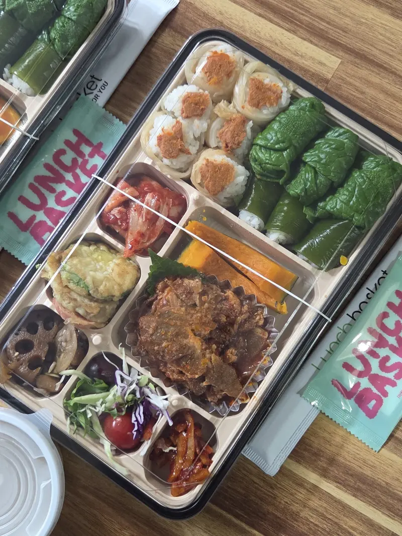런치바스켓 단체도시락 실제 사진