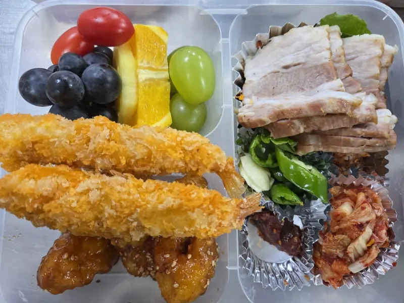 런치바스켓 단체도시락 실제 사진