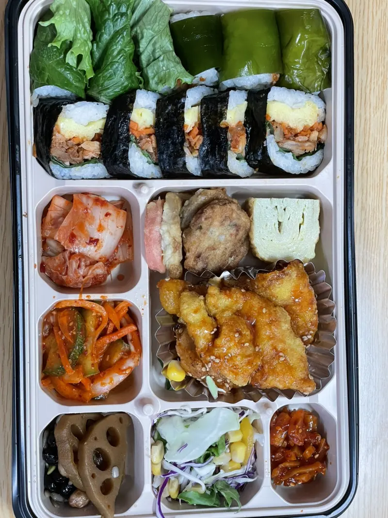 런치바스켓 단체도시락 실제 사진