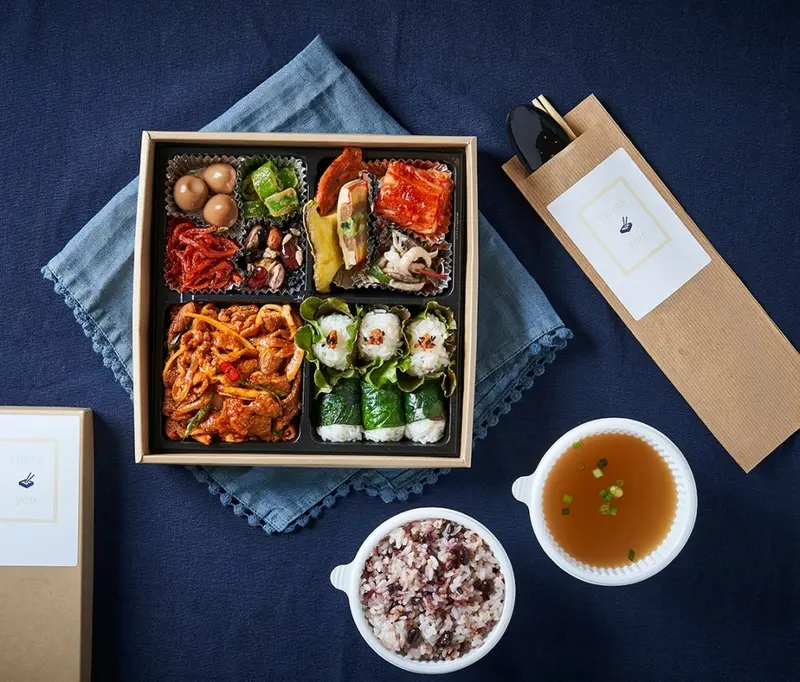 런치바스켓 단체도시락 실제 사진