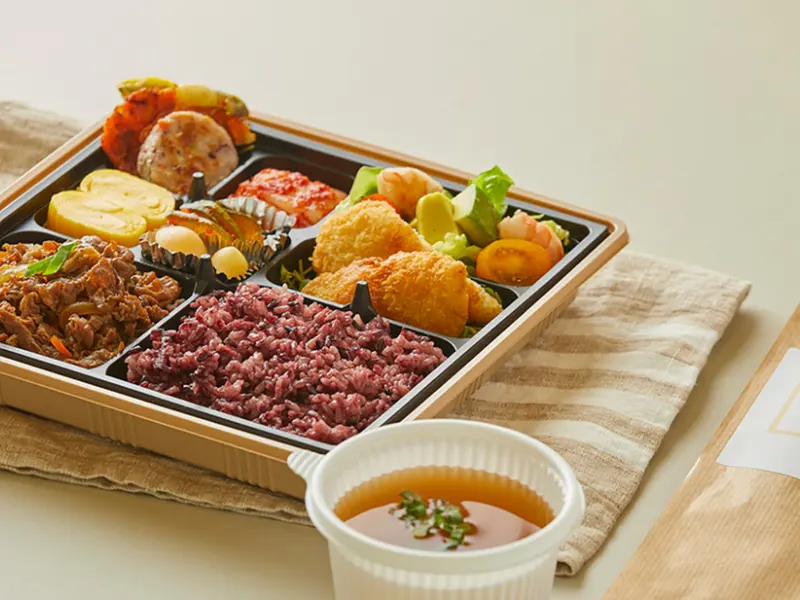 런치바스켓 단체도시락 실제 사진