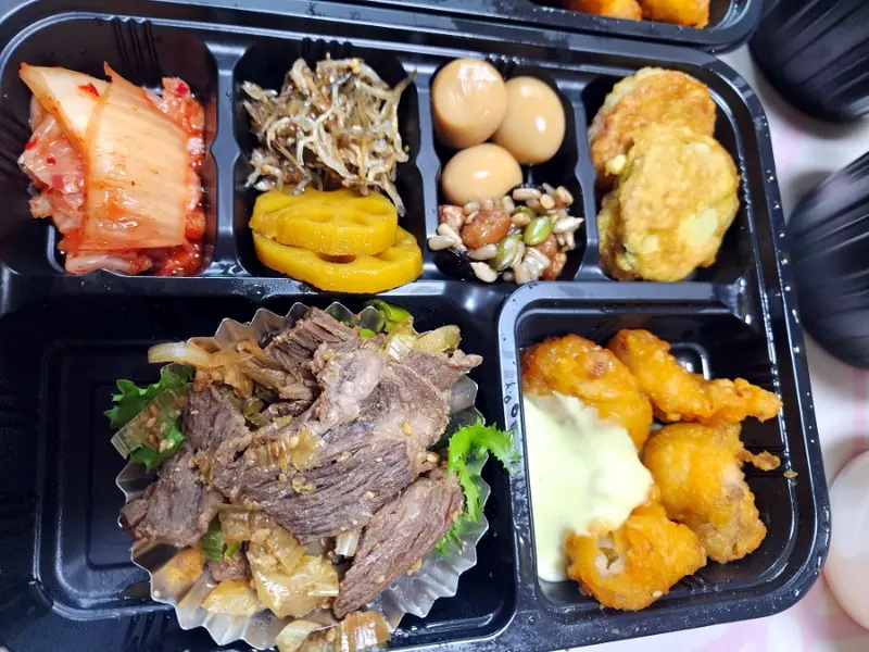 런치바스켓 단체도시락 실제 사진