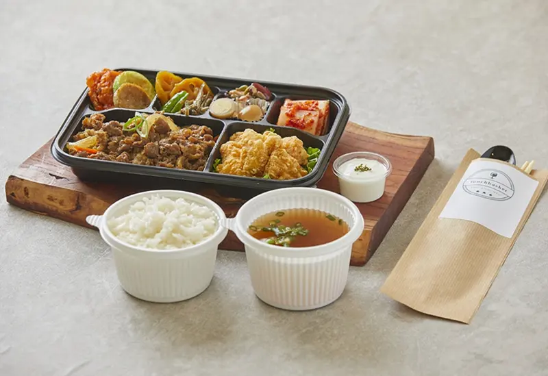 런치바스켓 단체도시락 실제 사진