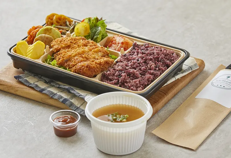 런치바스켓 단체도시락 실제 사진