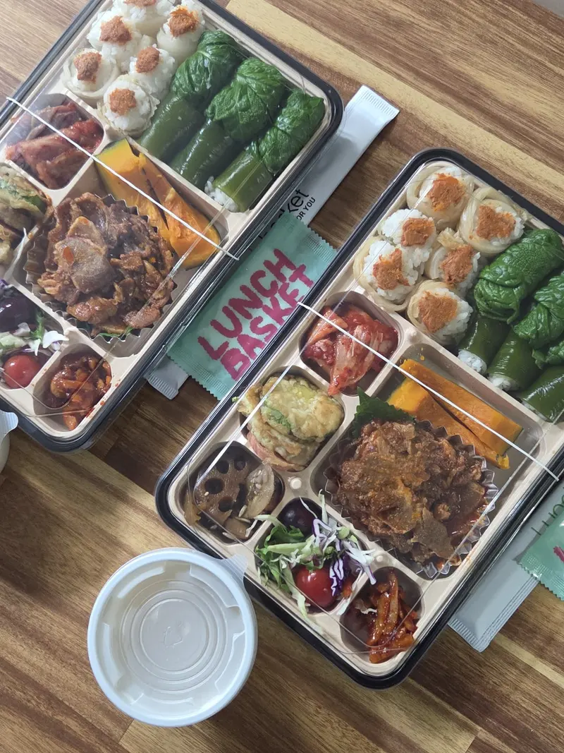 런치바스켓 단체도시락 실제 사진