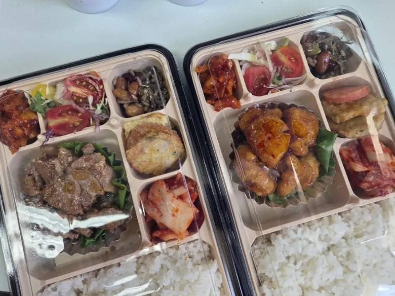 런치바스켓 단체도시락 실제 사진
