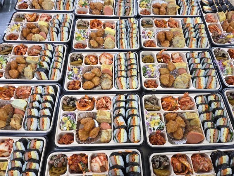 런치바스켓 단체도시락 실제 사진