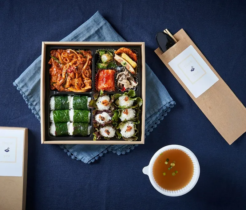 런치바스켓 단체도시락 실제 사진
