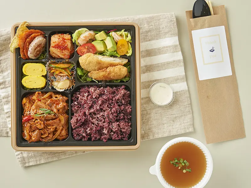 런치바스켓 단체도시락 실제 사진