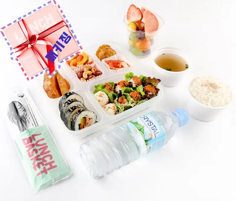 런치바스켓 단체도시락 실제 사진