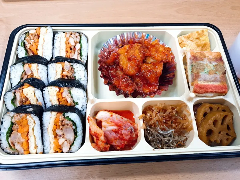 런치바스켓 단체도시락 실제 사진