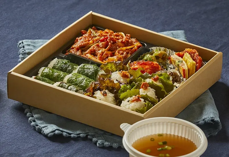 런치바스켓 단체도시락 실제 사진
