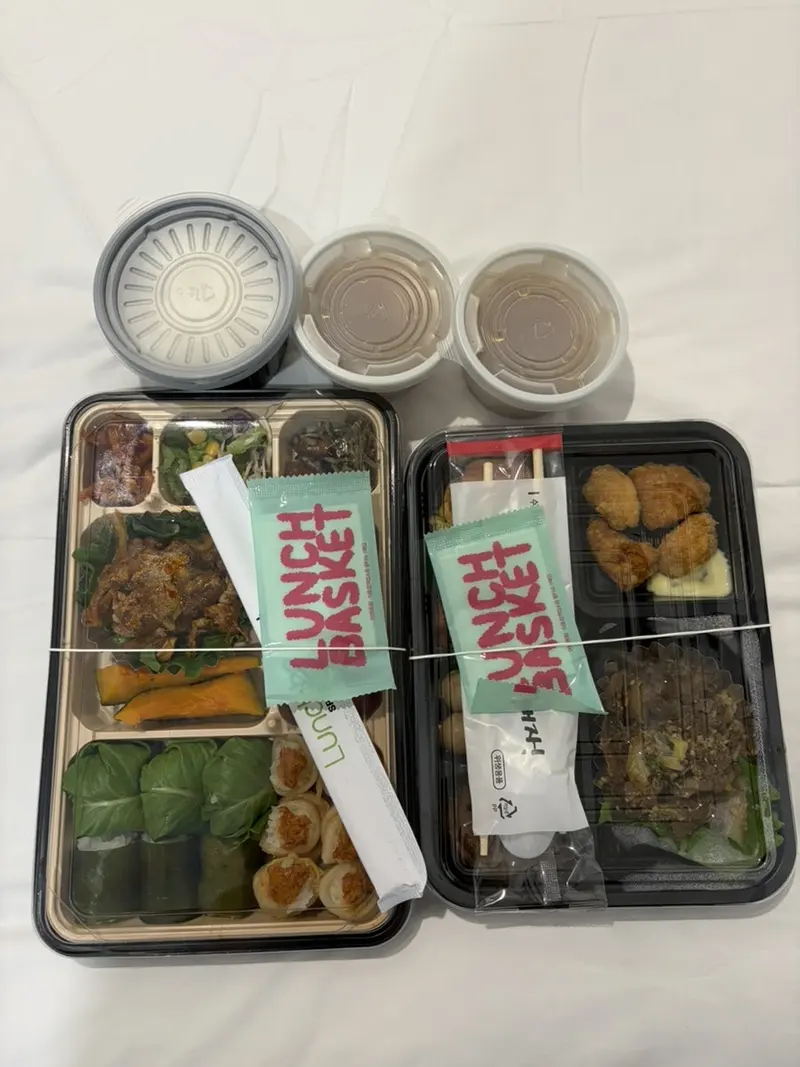 런치바스켓 단체도시락 실제 사진